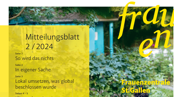 Netzwerk im Mitteilungsblatt der Frauenzentrale